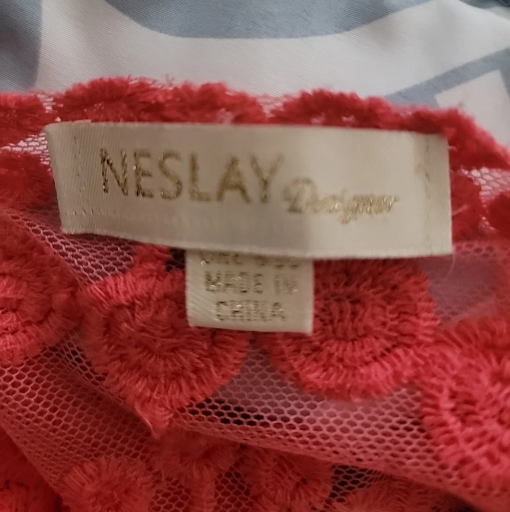 Coral Lace Long‎ Sleeve Top